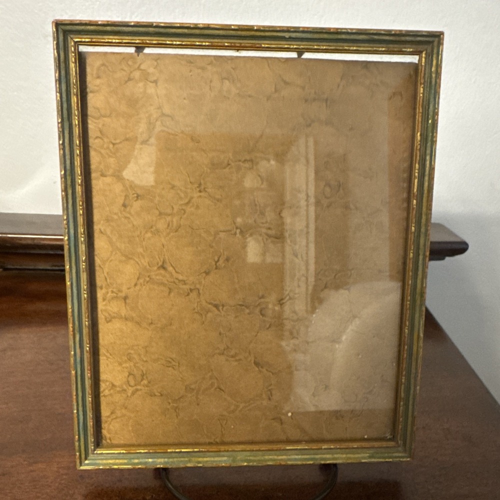 8"x6.5" Antique Wooden Picture Frame Ornate Design With Glass